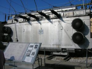 A power transformer and cooling equipment at Bisamberg substation in Austria.